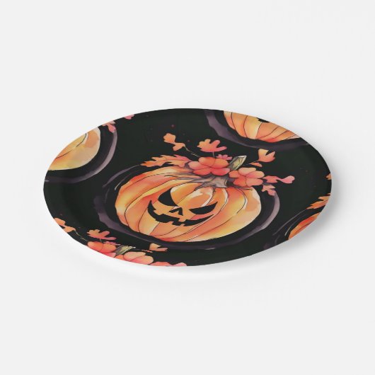 Kürkin Halloween Art Pappteller (Schrägansicht)