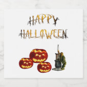 Kürkin Halloween Schaumweinetikett (Einzelnes Label)