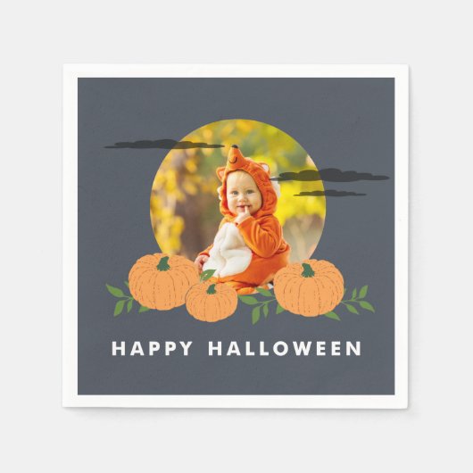 Kürkin-Patch Halloween-Foto Serviette (Vorderseite)