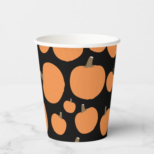 KürkPattern HerbstHalloween Pappbecher (Rückseite)