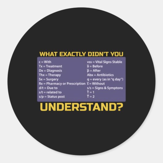 Kurkrankenschwester oder Krankenpfleger Runder Aufkleber (Vorderseite)