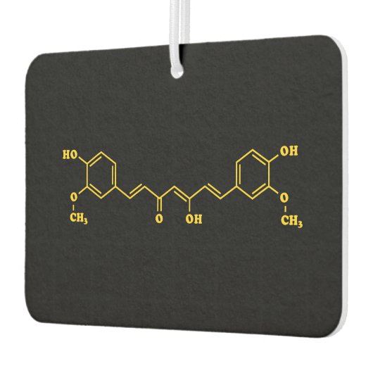 Kurkumin Molekulare chemische Formel Autolufterfrischer (Links)