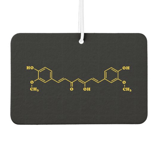 Kurkumin Molekulare chemische Formel Autolufterfrischer (Vorderseite)