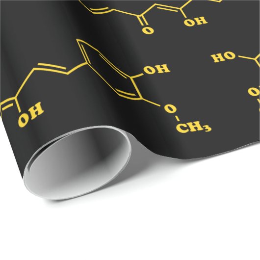 Kurkumin Molekulare chemische Formel Geschenkpapier (Rolleneckpunkt)