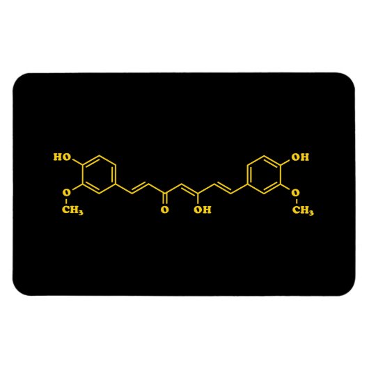 Kurkumin Molekulare chemische Formel Magnet (Horizontal)