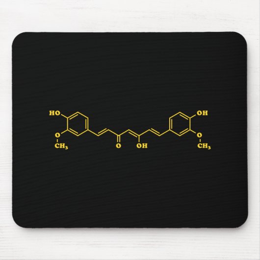 Kurkumin Molekulare chemische Formel Mousepad (Vorne)