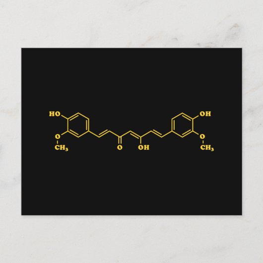 Kurkumin Molekulare chemische Formel Postkarte (Vorderseite)