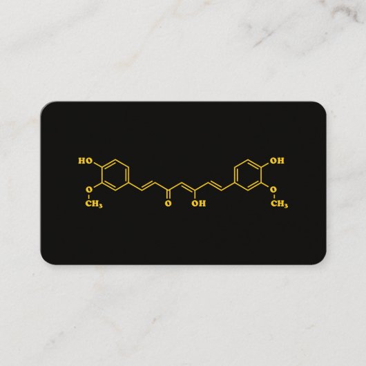 Kurkumin Molekulare chemische Formel Visitenkarte (Vorderseite)