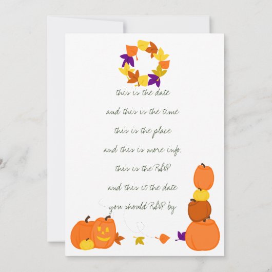 Kürme an der Tür Einladung (Rückseite)