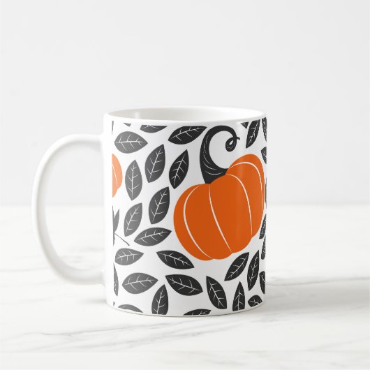 Kürme, Blätter: niedliches Herbstmuster. Kaffeetasse (Links)
