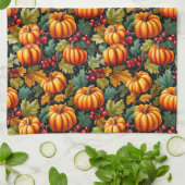 Kürme in den Blätter mit Berries Geschirrtuch (Gefaltet)