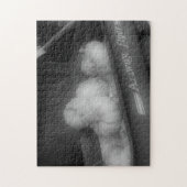 Kürme in Wagen in Schwarz und Weiß Puzzle (Vertikal)