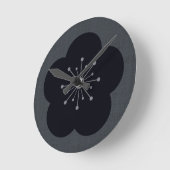 KURO UME - Bold-Gray Runde Wanduhr (Winkel)