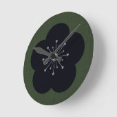 KURO UME - Bold-Khaki Runde Wanduhr (Winkel)