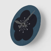KURO UME - Bold - Navy Runde Wanduhr (Winkel)