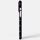 KURO UME - Seamless - Bordeaux Case-Mate iPhone Hülle (Rückseite / Links)