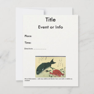 Kurodai & Akadai - Japanische Fischdruckerei in Hi Einladung