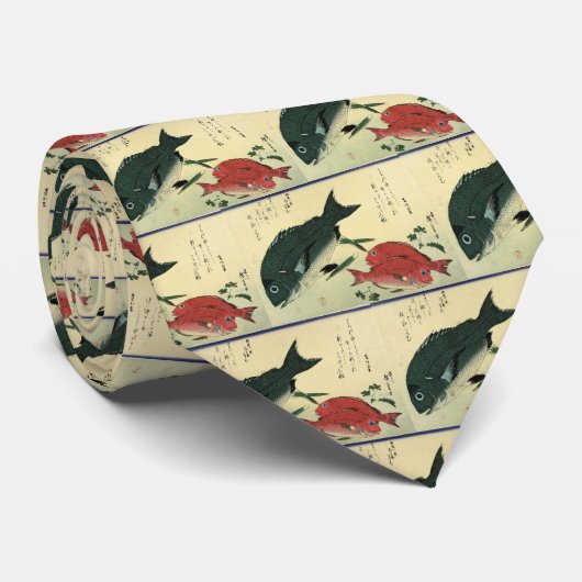 Kurodai & Akadai - Japanische Fischdruckerei in Hi Krawatte (Gerollt)