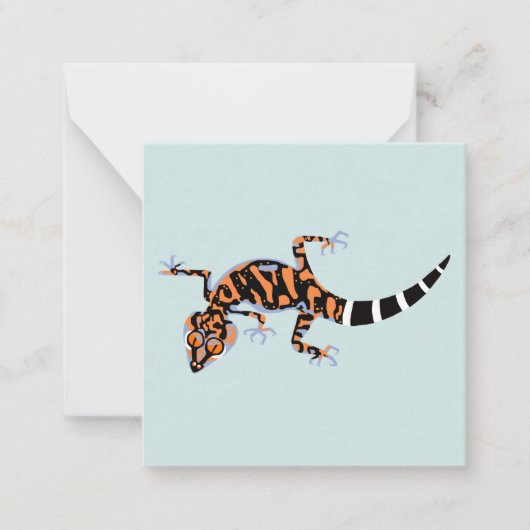 Kuroiwa's Ground Gecko - bedrohte Trivialkarte Mitteilungskarte (Vorderseite)