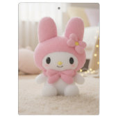Kuromi and My Melody plushie clipboard Klemmbrett (Rückseite)