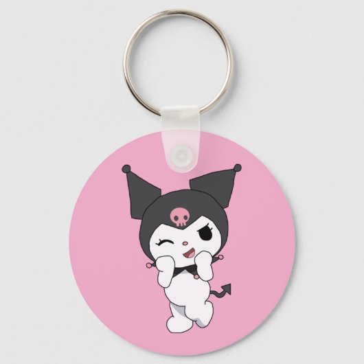 Kuromi doppelseitiger Aluminium-Schlüsselanhänger Schlüsselanhänger (Vorderseite)