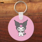 Kuromi doppelseitiger Aluminium-Schlüsselanhänger Schlüsselanhänger (Rückseite)