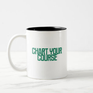 Kurs bestimmen Datenvisualisierungsstrategie Zweifarbige Tasse