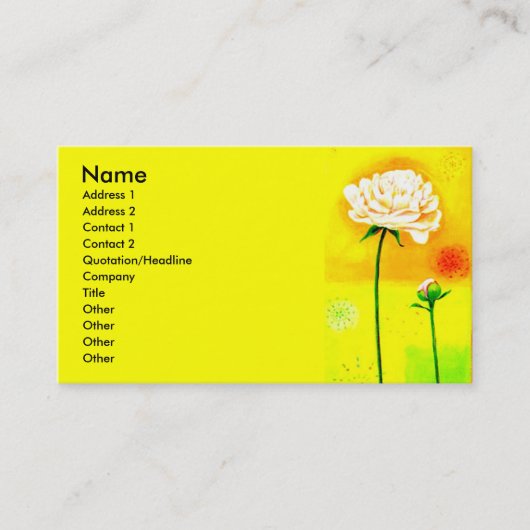 Kurs der Blüte Visitenkarte (Vorderseite)