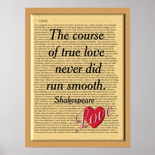 Kurs der wahren Liebe - Kunstdruck Poster (Vorne)
