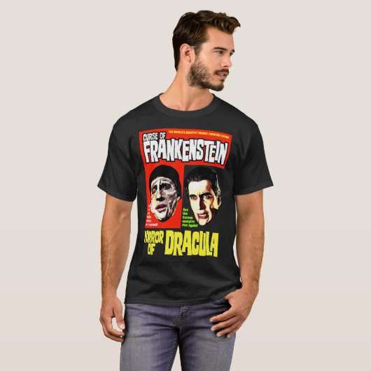 KURS VON FRANKENSTEIN HORROR VON DRACULA Classic T T-Shirt (Vorne ganz)