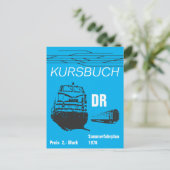 Kursbuchdesign Deutsche Reichsbahn Postkarte (Stehend Vorderseite)