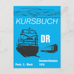 Kursbuchdesign Deutsche Reichsbahn Postkarte