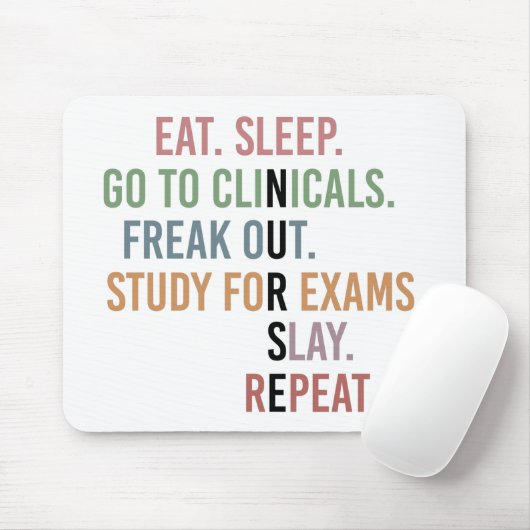 Kurschüler der Funny Nursing School Future Nurse Mousepad (Mit Mouse)