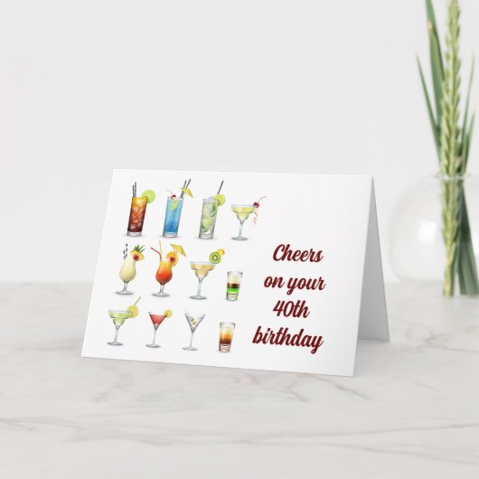 KURSE AM **40. GEBURTSTAG** KARTE (Vorderseite)