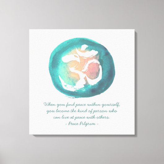 Kurse für die Wasserfarbe Om YOGA Medizin Leinwanddruck (Vorderseite)
