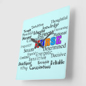 Kurse-Uhr "Wörter zu beschreiben" Quadratische Wanduhr (Winkel)