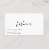 Kursiv anspruchsvoll visitenkarte (Rückseite)