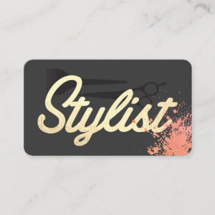 Kursiv Glamour Stylist Schrift   Expressiv Visitenkarte