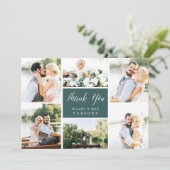 kursiv | Hochzeitsreise-Foto-Flat Dankeschön-Karte Dankeskarte (Stehend Vorderseite)