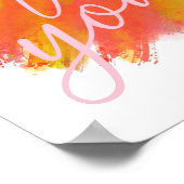 kursiv vermisse ich dich bunt Aquarell Poster (Ecke)