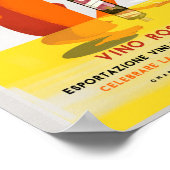 kursiv Vintages Weinposter Poster (Ecke)