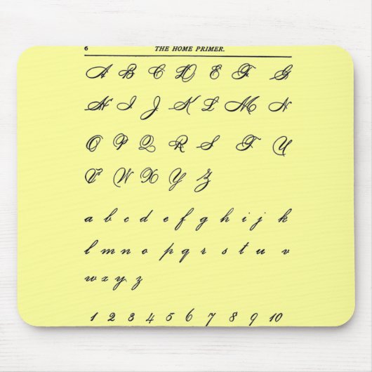 Kursivbriefe Mousepad (Vorne)