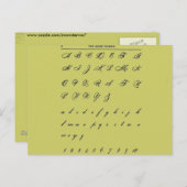 Kursivbriefe Postkarte (Vorne/Hinten)