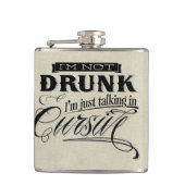 Kursive Gespräche Flachmann (Vorderseite)