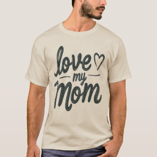 Kursive Liebe für Mama und Bruder T-Shirt