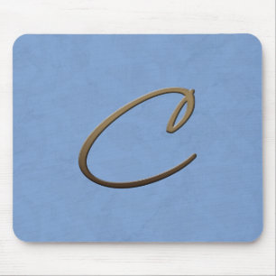 kursive Monogramm - C Mousepad