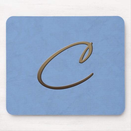 kursive Monogramm - C Mousepad (Vorne)