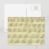 Kursive Postkarte (Vorne/Hinten)