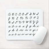 Kursive-Schreibschrift-Tabelle Mousepad (Mit Mouse)