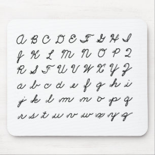 Kursive-Schreibschrift-Tabelle Mousepad